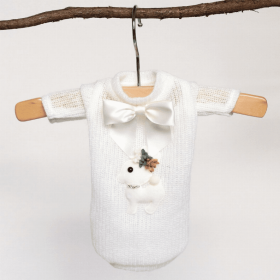 Baby Deer Sweater (Color: Cream, size: XXS)